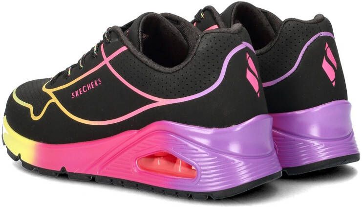 Skechers Uno Gen 1 sneakers zwart multi Meisjes Imitatieleer Meerkleurig 34 - Foto 6