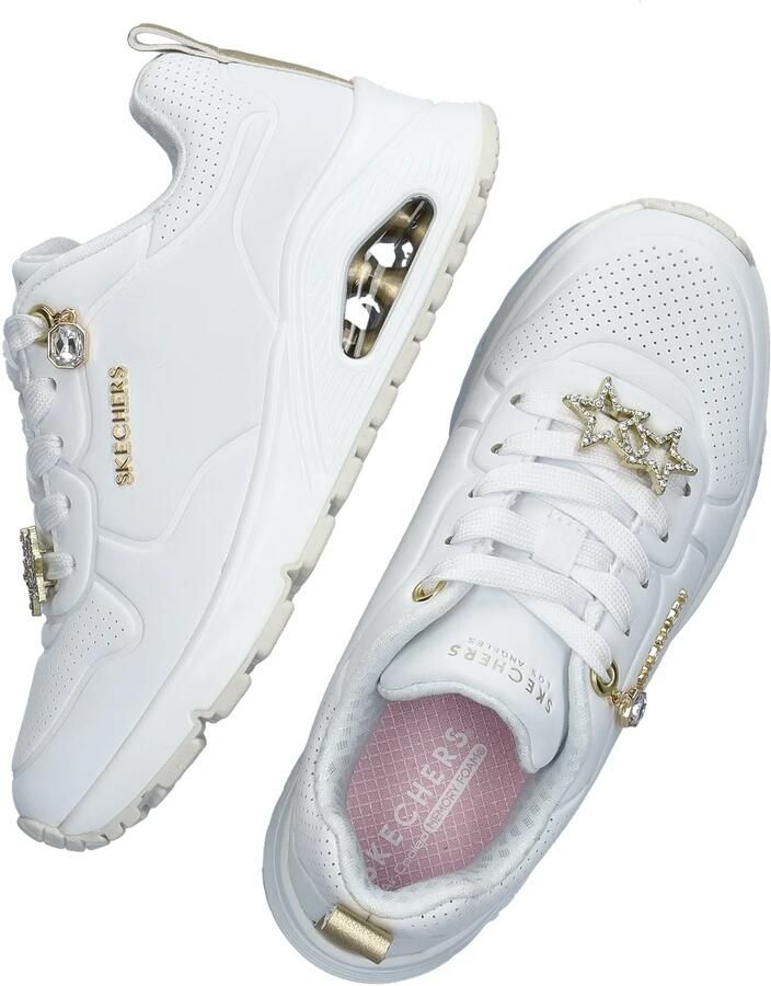 Skechers Uno Gen 1 Trendy Jewels Sneakers Meisjes Wit - Foto 9