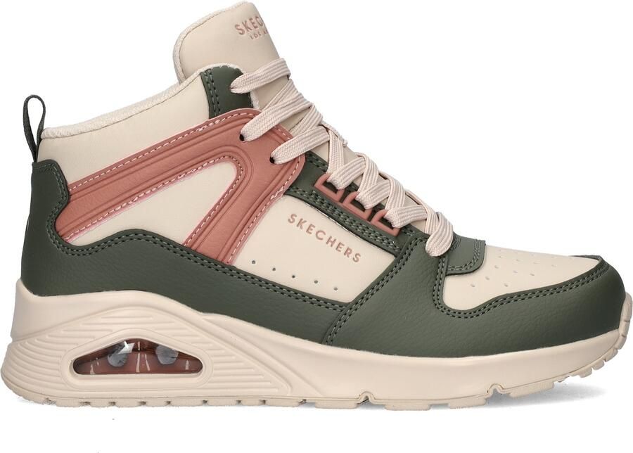 Skechers Uno-High Regards Dames Sneakers Crème Multicolour