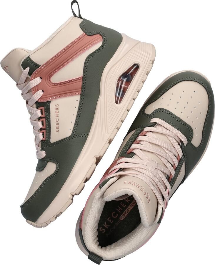 Skechers Uno-High Regards Dames Sneakers Crème Multicolour - Foto 3