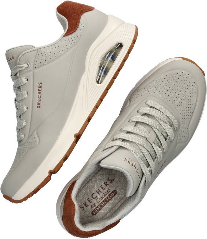 Skechers Uno Suited On Air Heren Sneakers Naturel - Foto 4