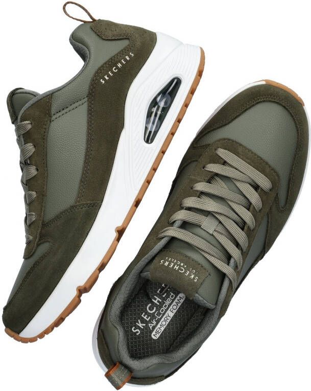 Skechers Uno Stacre Heren Sneakers Olijfgroen - Foto 7