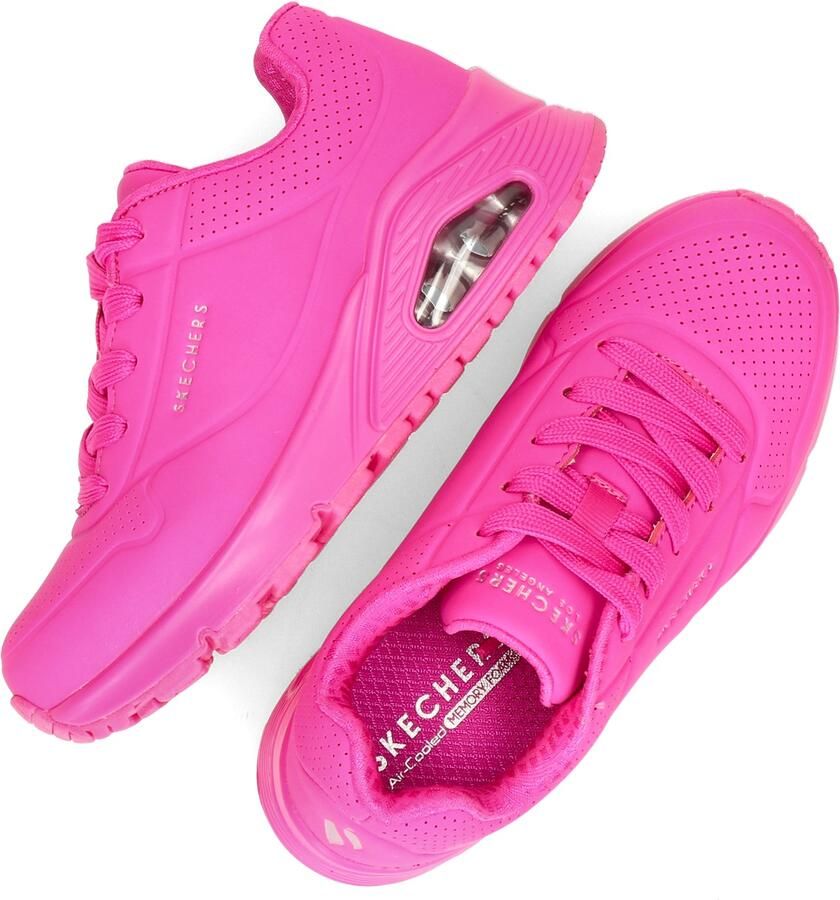 Skechers Uno sneakers roze Meisjes Imitatieleer Effen 30 - Foto 5