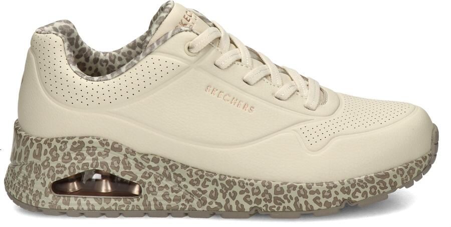 Skechers UNO SAFARI TIME Dames Sneakers Naturel Off-White Multi - Foto 11