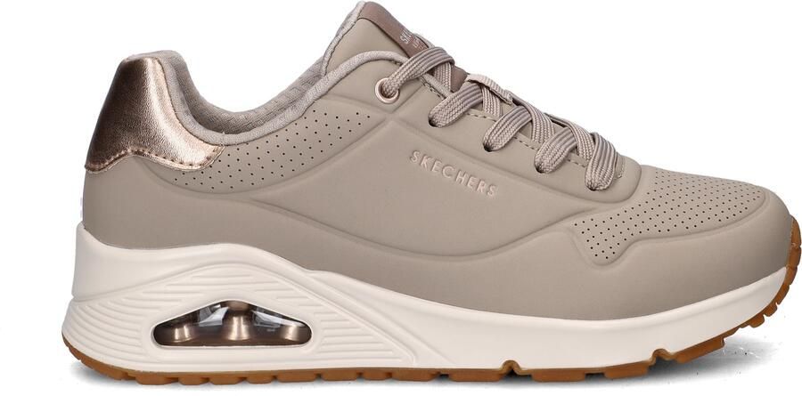 Skechers Sneakers UNO GOLDEN AIR Vrijetijdsschoen lage schoen veterschoen met metallic inzet