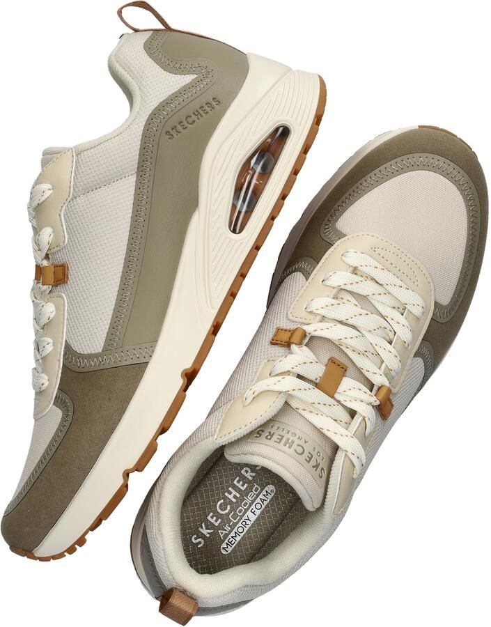 Skechers Beige en olijfgroene sneaker met Air-Cooled Memoryfoam Beige Heren - Foto 14