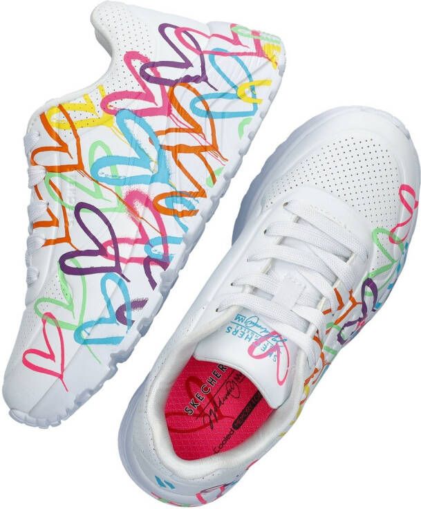 Skechers Uno Lite Spread The Love Meisjes Sneakers Wit Mutlicolour - Foto 12