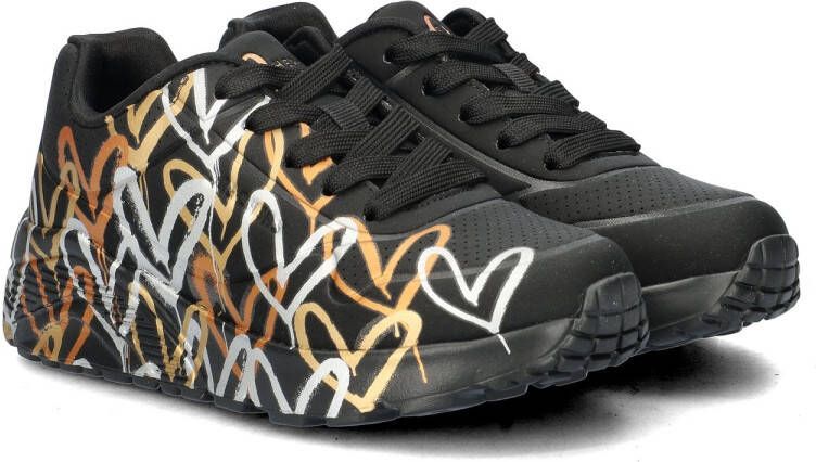 Skechers Uno Lite sneakers zwart Meisjes Imitatieleer All over print 29 - Foto 5