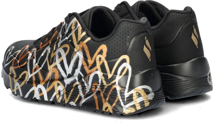 Skechers Uno Lite sneakers zwart Meisjes Imitatieleer All over print 29 - Foto 6