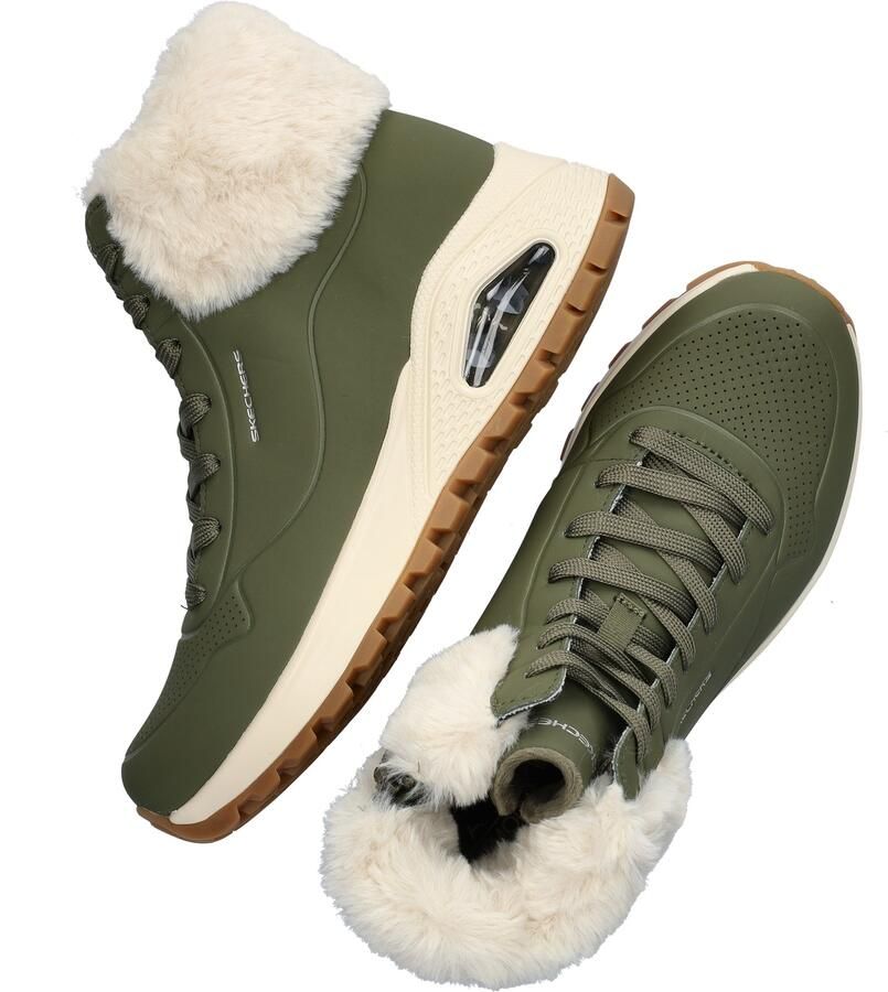 Skechers Uno Rugged Fall Air Dames Laarzen Olijfgroen - Foto 7