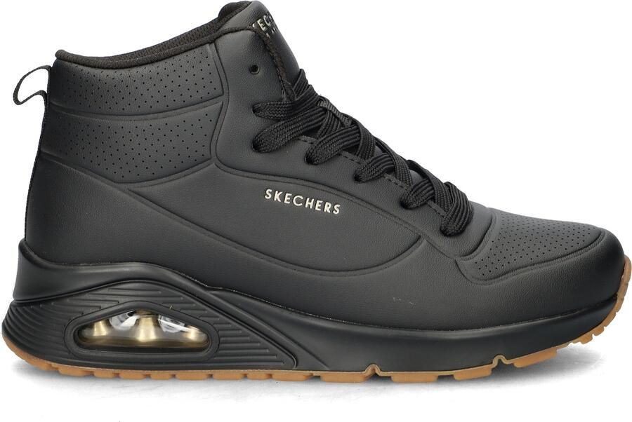 Skechers Uno Stand On Air High Black Wandelsneakers Dames