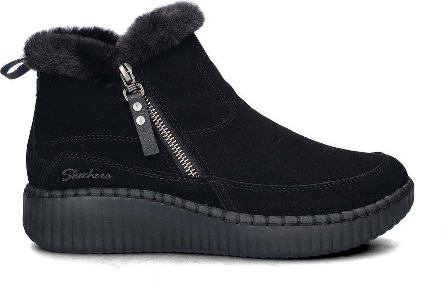 Skechers Wilshire Blvd Fresh Zip Dames Laarzen Zwart