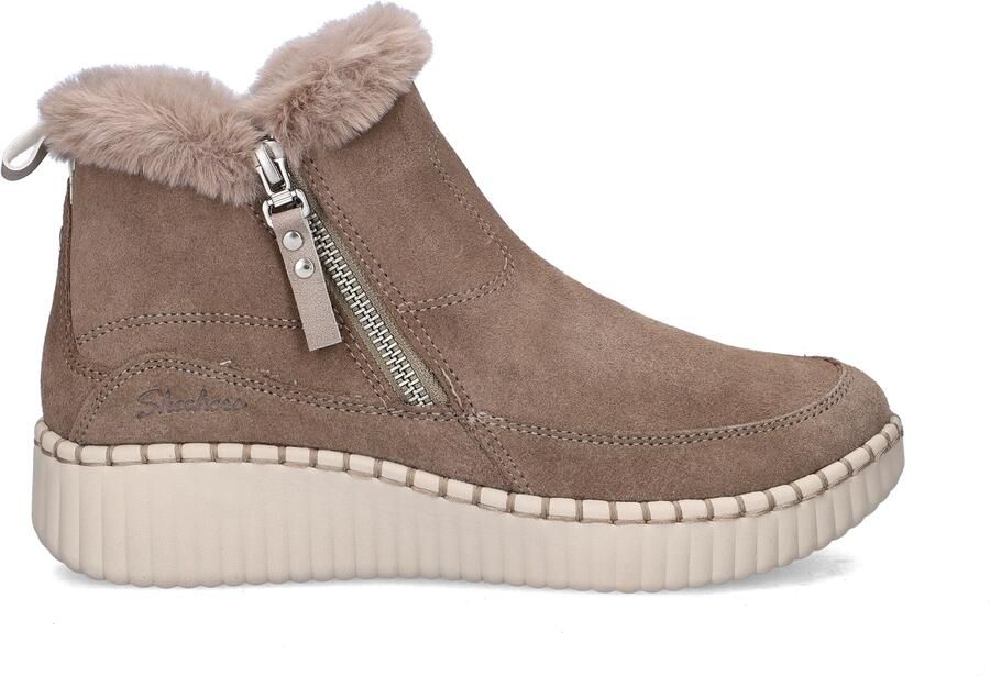Skechers Wilshire Blvd Fresh Zip Dames Laarzen Beige