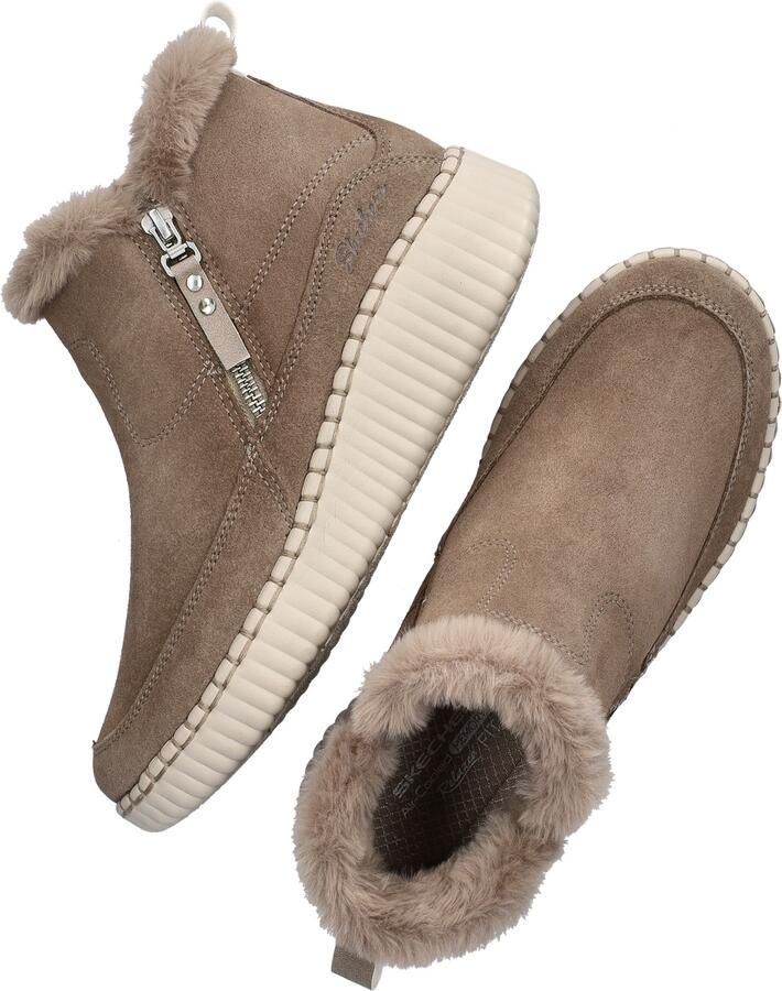 Skechers Wilshire Blvd Fresh Zip Dames Laarzen Beige
