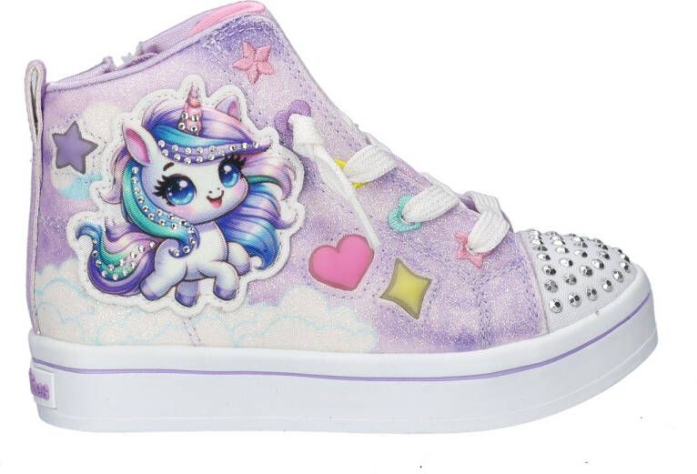 Skechers Twi-Lites 2.0 Veterboots paars Synthetisc Kinderschoenen - Foto 4
