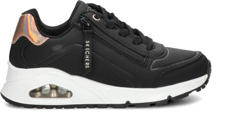 Skechers Uno Gen1 Zip And Stride Meisjes Sneakers Zwart;Ros�goud - Foto 5