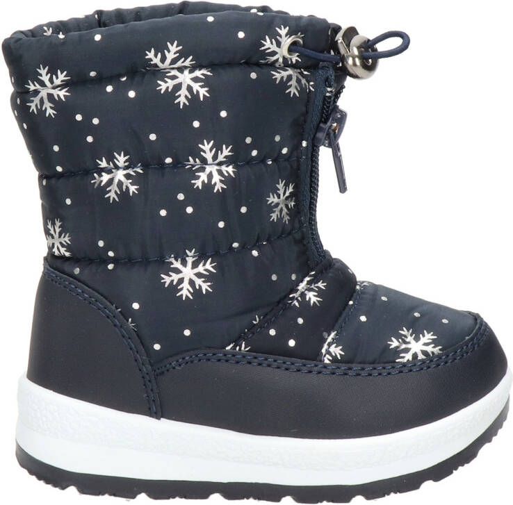 Snow Fun snowboots blauw wit Meisjes Textiel All over print 24