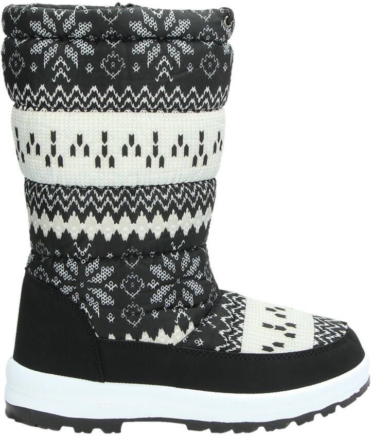 Snow Fun snowboots me tprint zwart wit