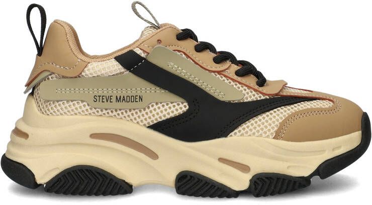 Steve Madden JPossession chunky sneakers beige zwart Meisjes Textiel Meerkleurig 32 - Foto 2