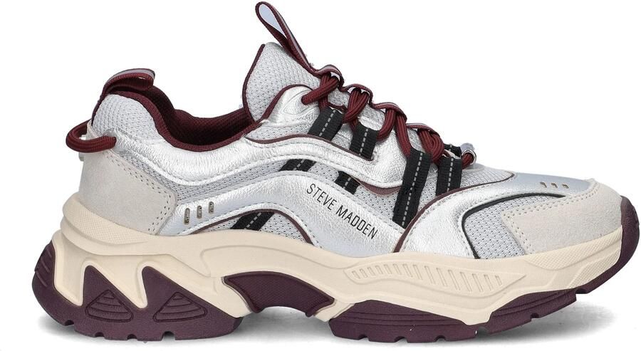 Steve Madden Animates-E chunky sneakers donkerrood grijs - Foto 2