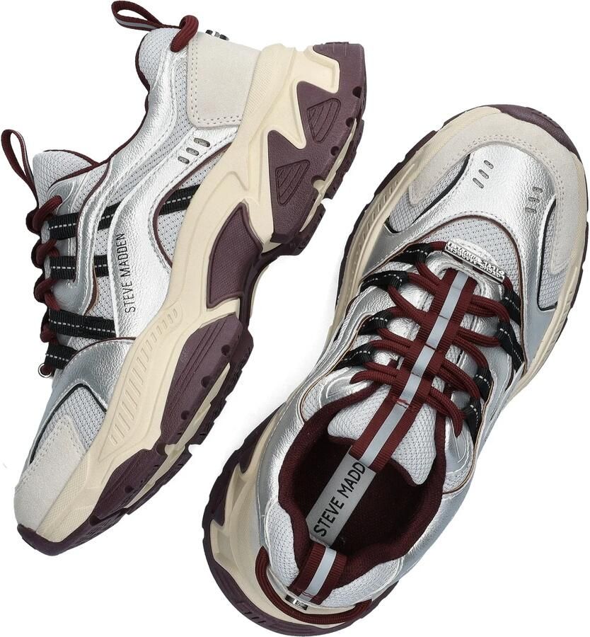 Steve Madden Animates-E chunky sneakers donkerrood grijs - Foto 6