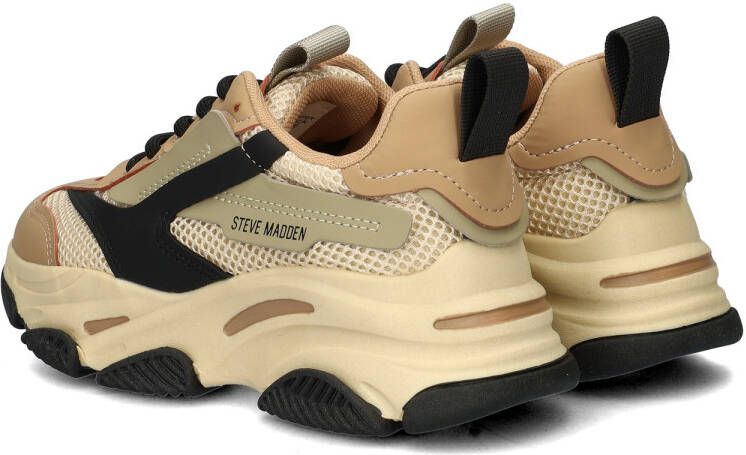 Steve Madden JPossession chunky sneakers beige zwart Meisjes Textiel Meerkleurig 32 - Foto 4