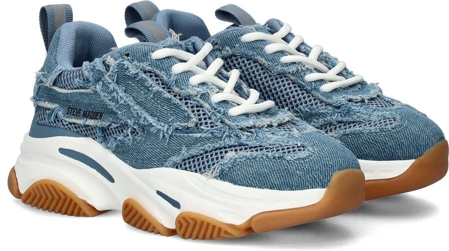 Steve Madden JPossession chunky sneakers denimblauw Meisjes Textiel Meerkleurig 31 - Foto 3