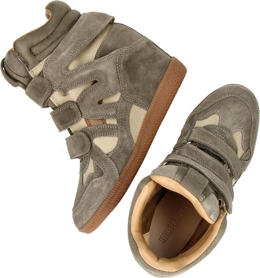 Steve Madden suède sneakers met sleehak taupe - Foto 7