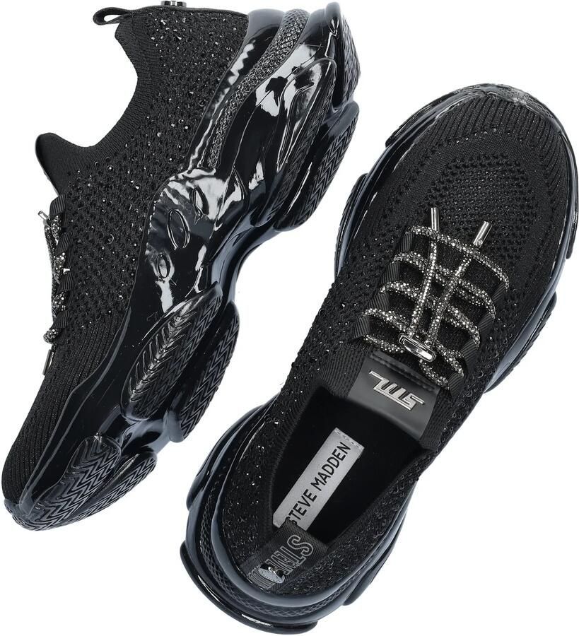 Steve Madden Meter sneaker met gebreid bovenwerk en strass - Foto 2