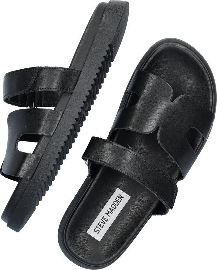 Steve Madden sandaaltjes van leer met klittenbandsluiting model 'Missile' - Foto 13
