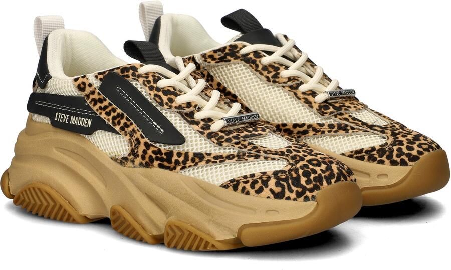 STEVE MADDEN PossessionL-E Leopard Beige Mesh Lage sneakers Dames - Foto 4