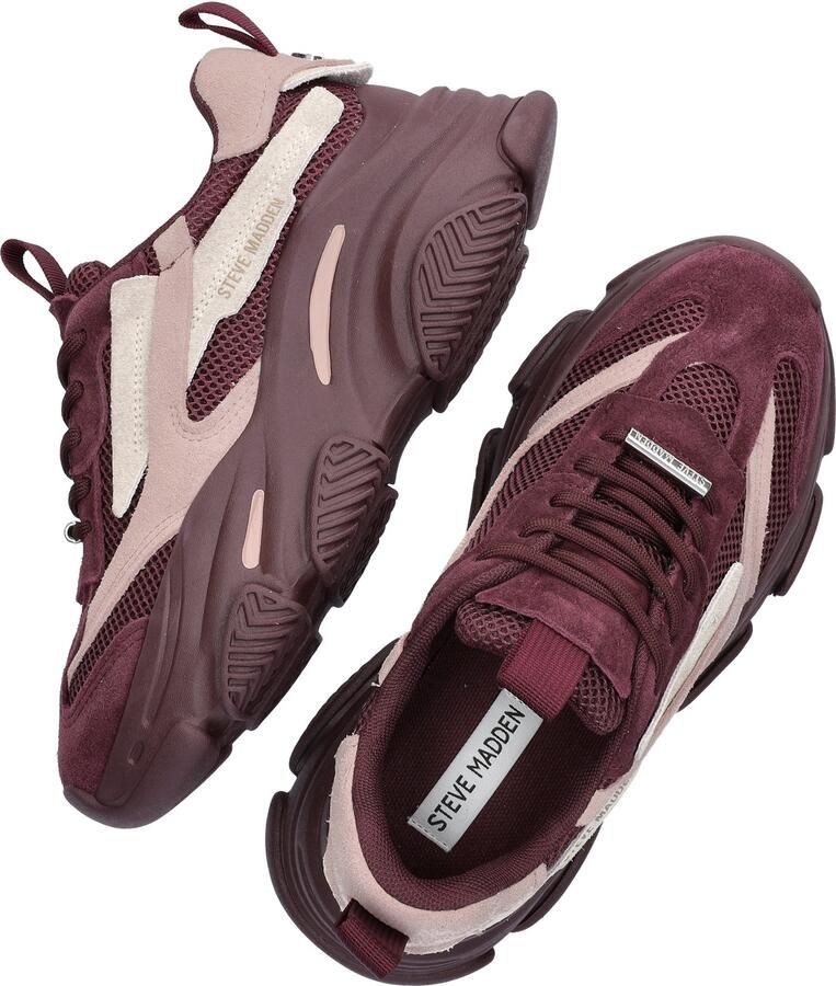 Steve Madden Possession Sneakers Dames Rood - Foto 3