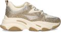 Steve Madden Dames Sneakers Privy Silver gold Cream Zilver - Wit