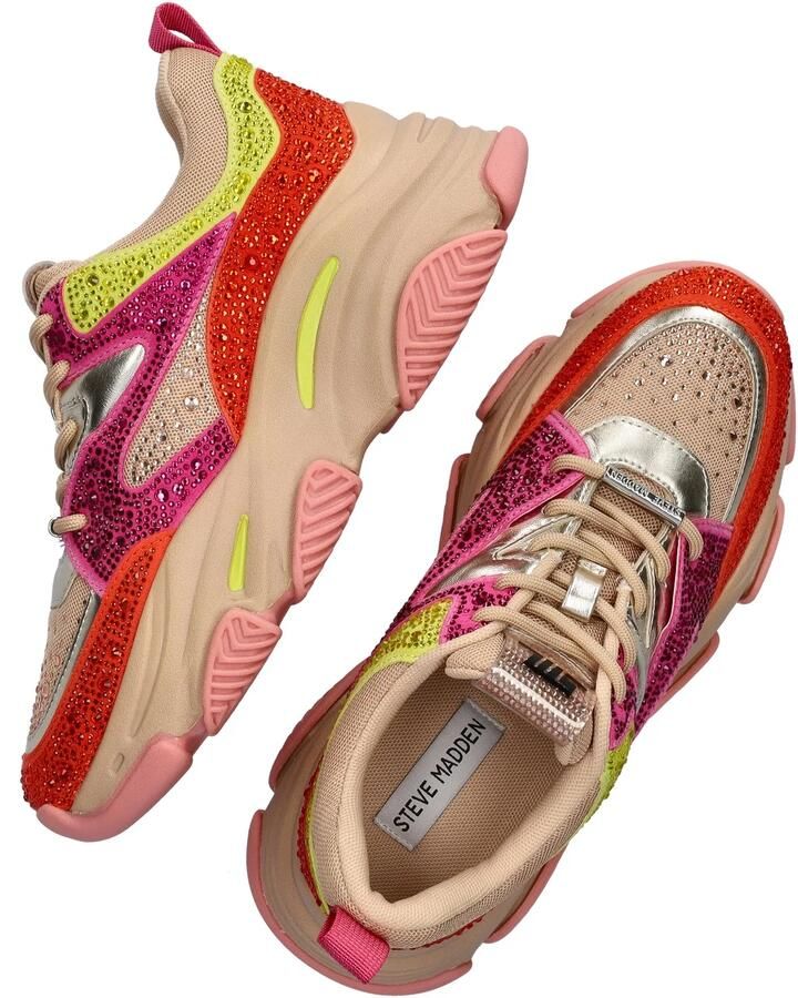 Steve Madden Privy Sneaker met Strass-steentjes Multicolor Dames - Foto 3
