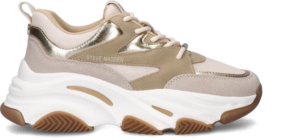 Steve Madden Progressive chunky leren sneakers beige goud - Foto 13