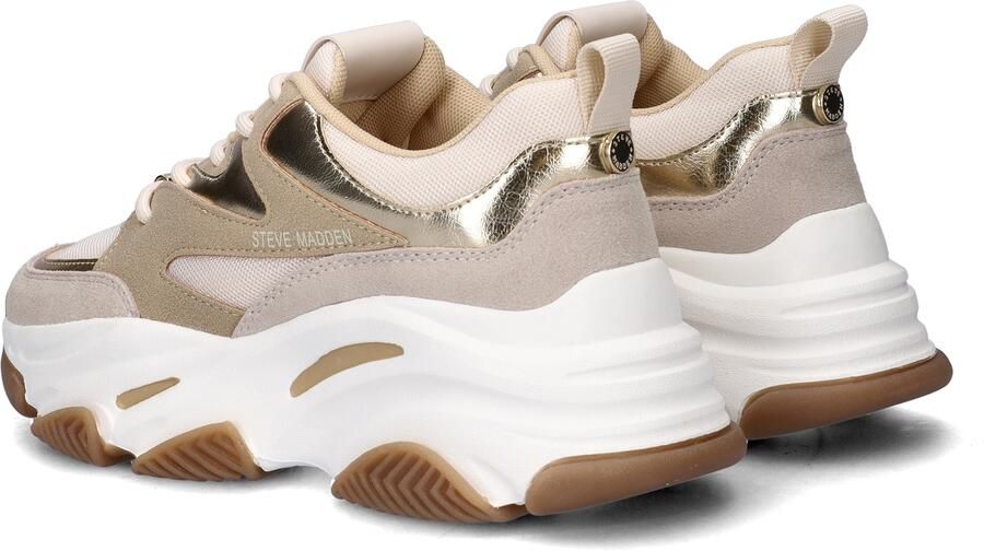 Steve Madden Progressive chunky leren sneakers beige goud - Foto 11