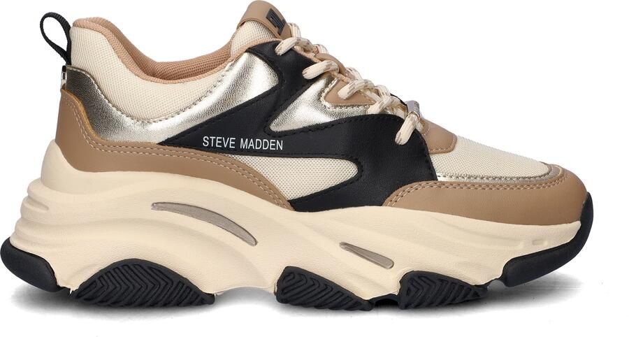 STEVE MADDEN Progressive khaki black Beige Mesh Lage sneakers Dames - Foto 5