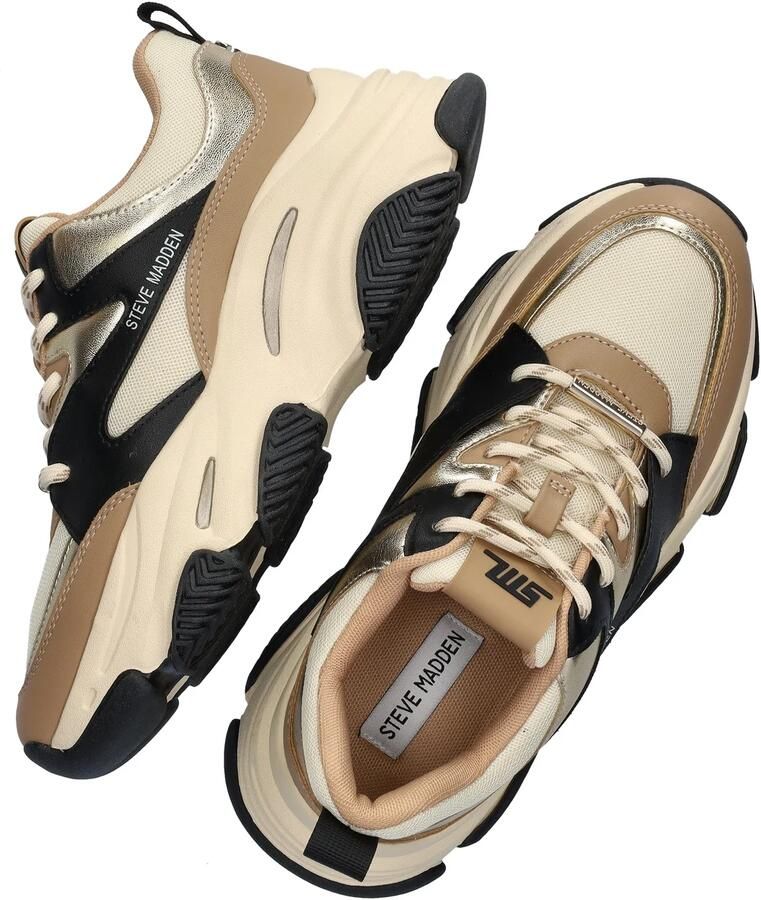STEVE MADDEN Progressive khaki black Beige Mesh Lage sneakers Dames - Foto 6