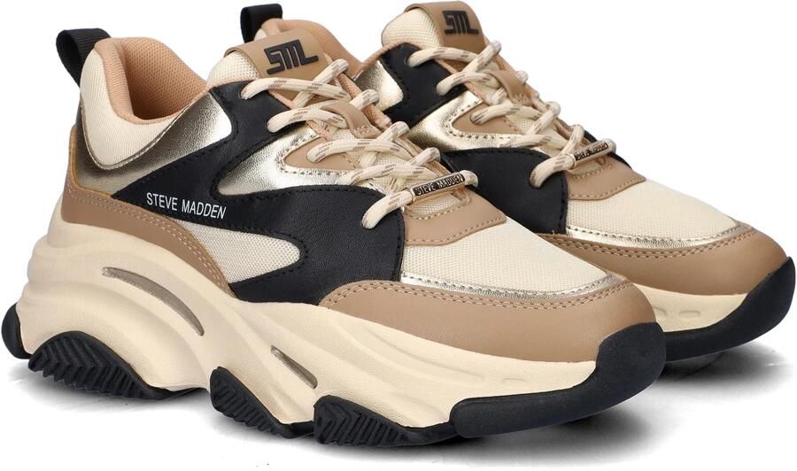 STEVE MADDEN Progressive khaki black Beige Mesh Lage sneakers Dames - Foto 8