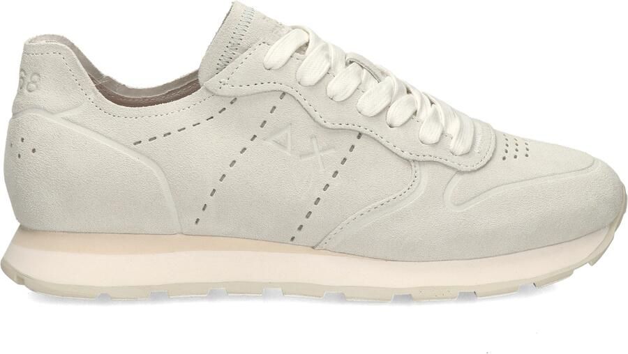 Sun68 Tom Raw Edge Suede Heren Sneakers Schoenen Grijs-Wit Z36103 - Foto 3