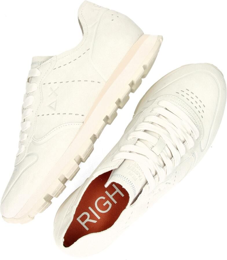 Sun68 Tom Raw Edge Suede Heren Sneakers Schoenen Grijs-Wit Z36103 - Foto 4