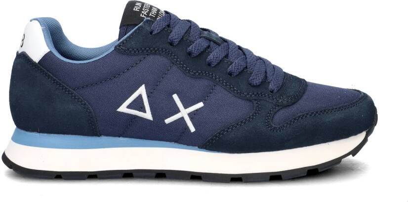 Sun68 Heren Lage sneakers Tom Solid Donkerblauw Suède - Foto 4