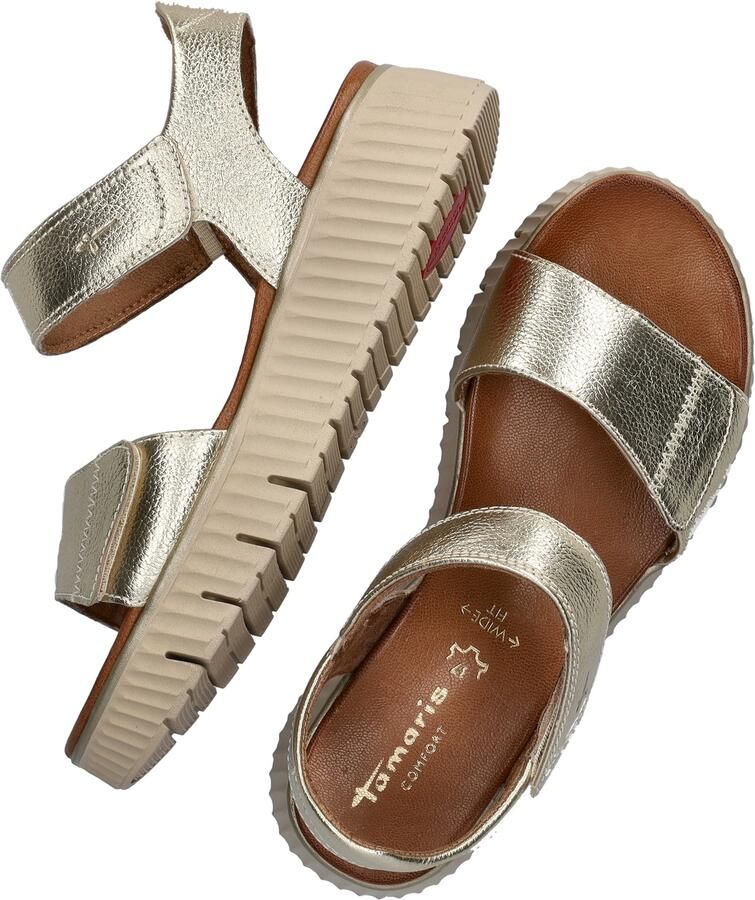 Tamaris COMFORT Sandalen Plat Sandalen Plat Goudkleur - Foto 10