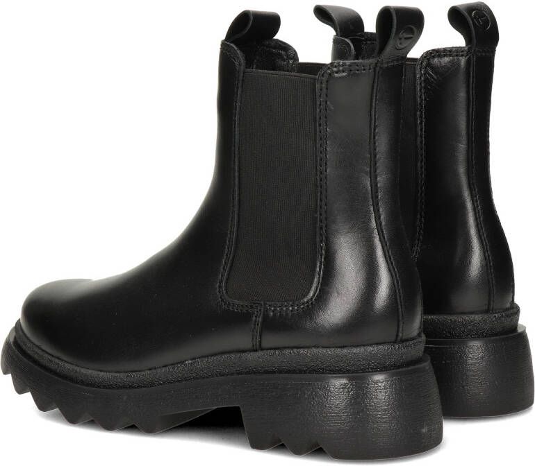 Tamaris Zwarte leren Chelsea laars voor dames Black Dames - Foto 3