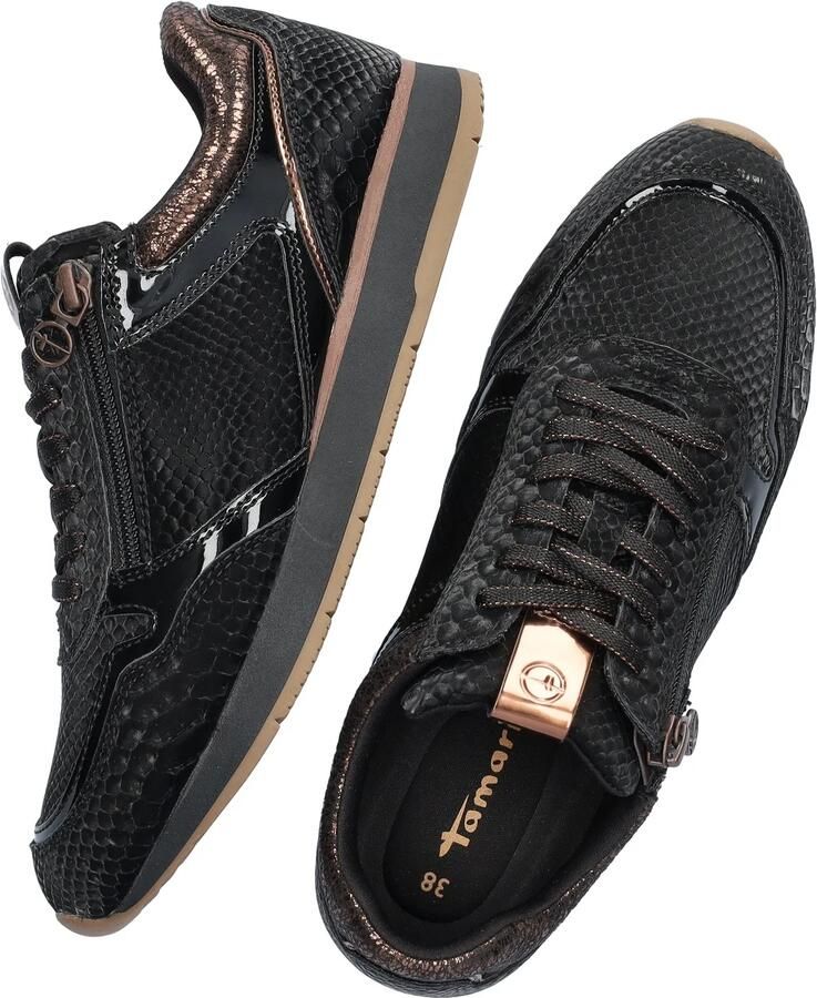 Tamaris Sportieve Zwarte Sneakers met Textiel en Synthetisch Bovenwerk Black Dames - Foto 8