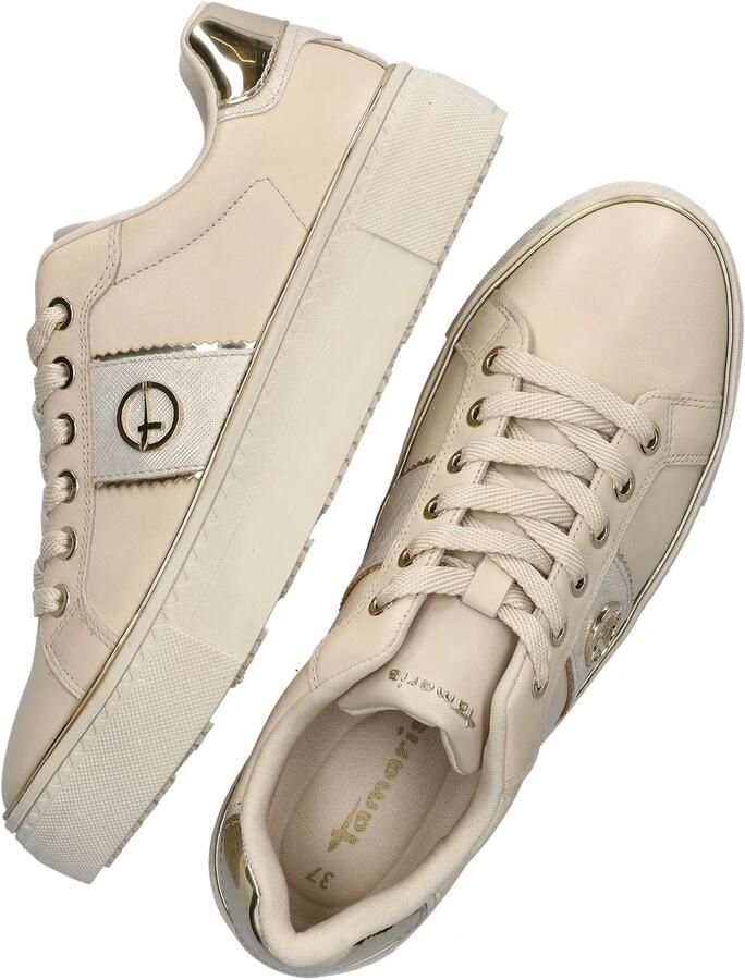 Tamaris Plateausneakers vrijetijdsschoen lage schoen veterschoen met gepolsterde schacht - Foto 9