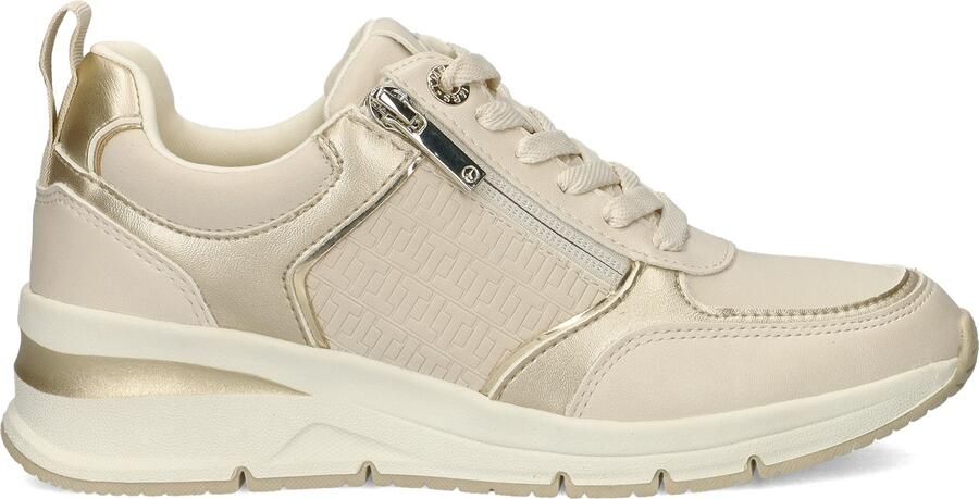 Tamaris Sneakers met sleehak vrijetijdsschoen lage schoen veterschoen met buitenrits