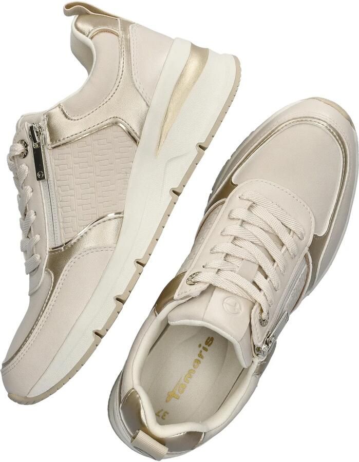 Tamaris Sneakers met sleehak vrijetijdsschoen lage schoen veterschoen met buitenrits - Foto 7