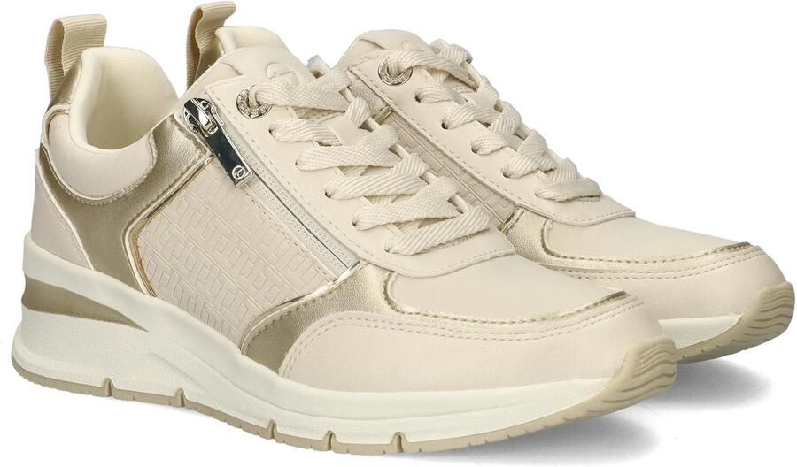 Tamaris Sneakers met sleehak vrijetijdsschoen lage schoen veterschoen met buitenrits - Foto 8