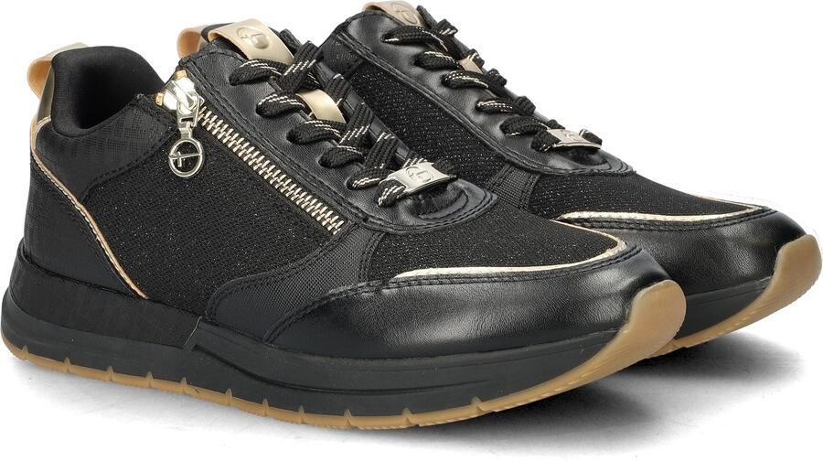 Tamaris Sneakers met sleehak vrijetijdsschoen lage schoen veterschoen met trendy metallic-details - Foto 4